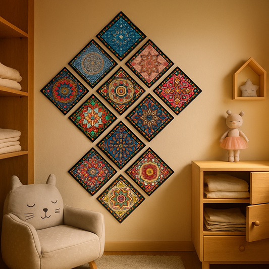 Premium Pack of 12 DIY Wall Tile Stickers