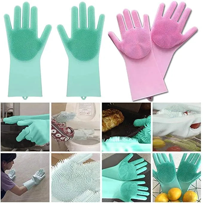 Reusable Magic Silicone Cleaning Gloves