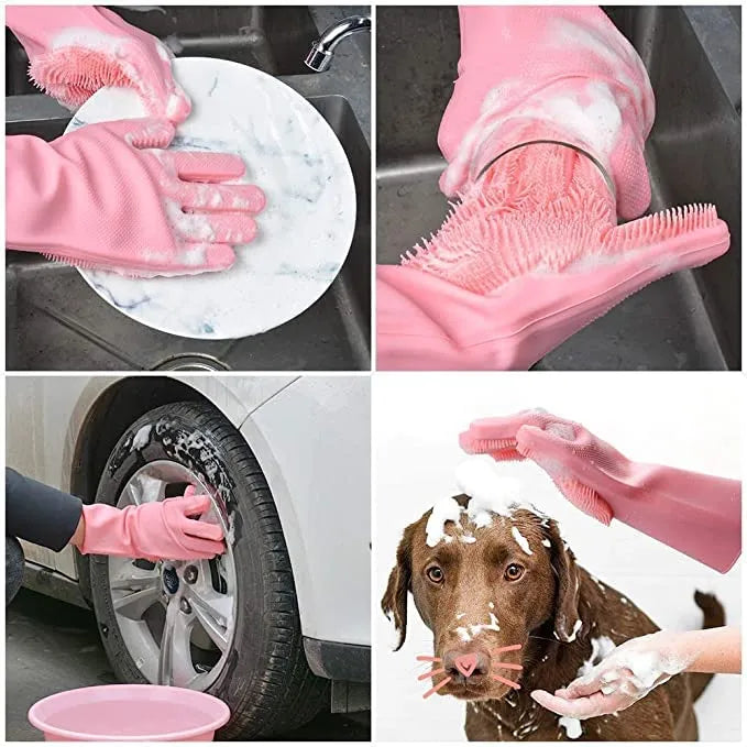 Reusable Magic Silicone Cleaning Gloves