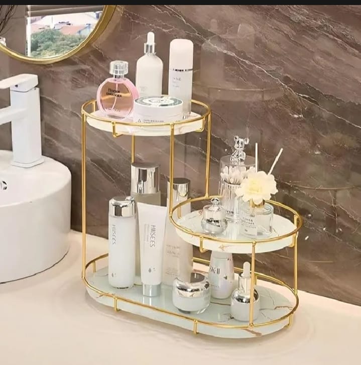 3-Tier Makeup Storage Rack & Cosmetic Organizer