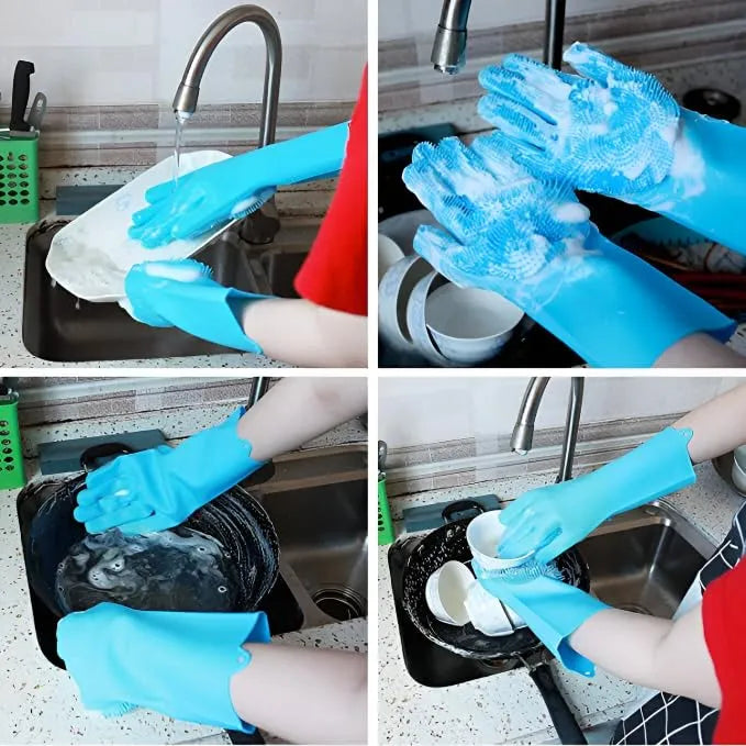 Reusable Magic Silicone Cleaning Gloves