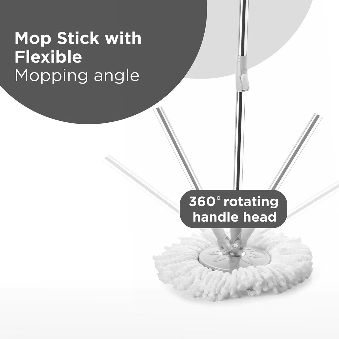 360° Rotating Microfiber Floor Cleaner with Bucket