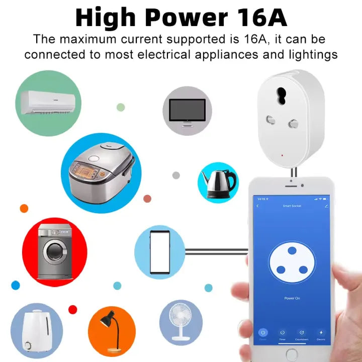 16A Smart WiFi Plug Socket